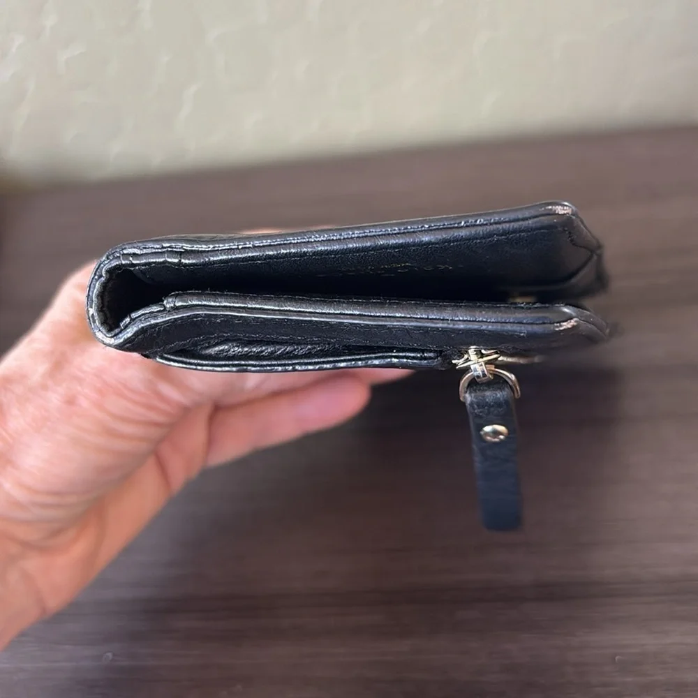 Kate‎ Spade Black Leather Large Bi-fold Wallet